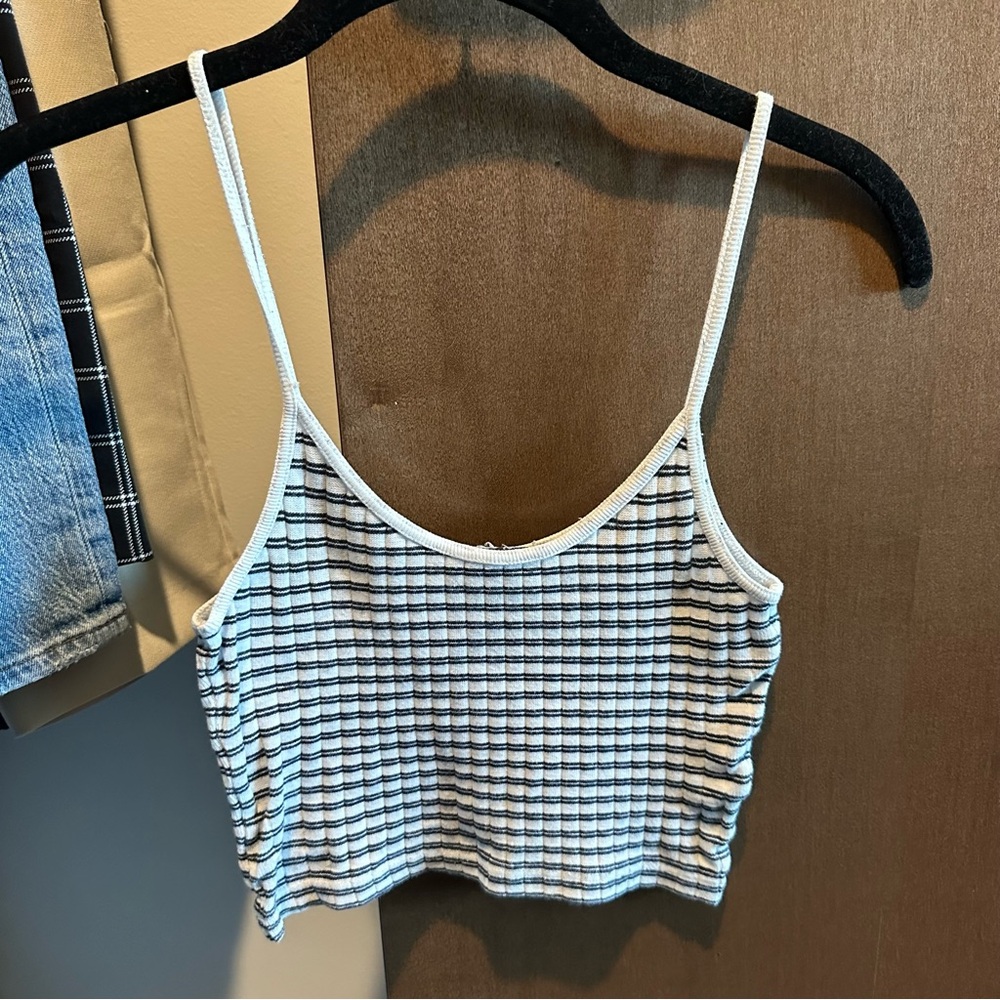 White Stripped Brandy Melville Tank